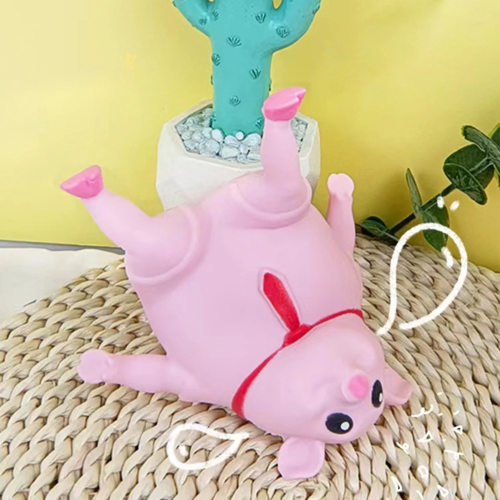 Piggy Stress Toy Stretch Creative Sensory Toy Rebound Pig Stress Relief Toy Funny Squeeze Soft Pig Toy for Adults Kids