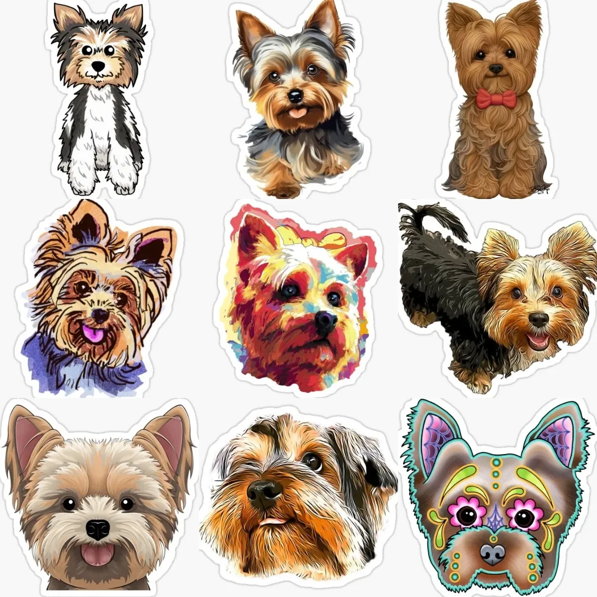 

Yorkshire Dog Pets Cute Creative Sticker Bike Accessories Camper Truck Motorcycle Laptop Vinyl Car Bicycle Wall Doghouse Decal