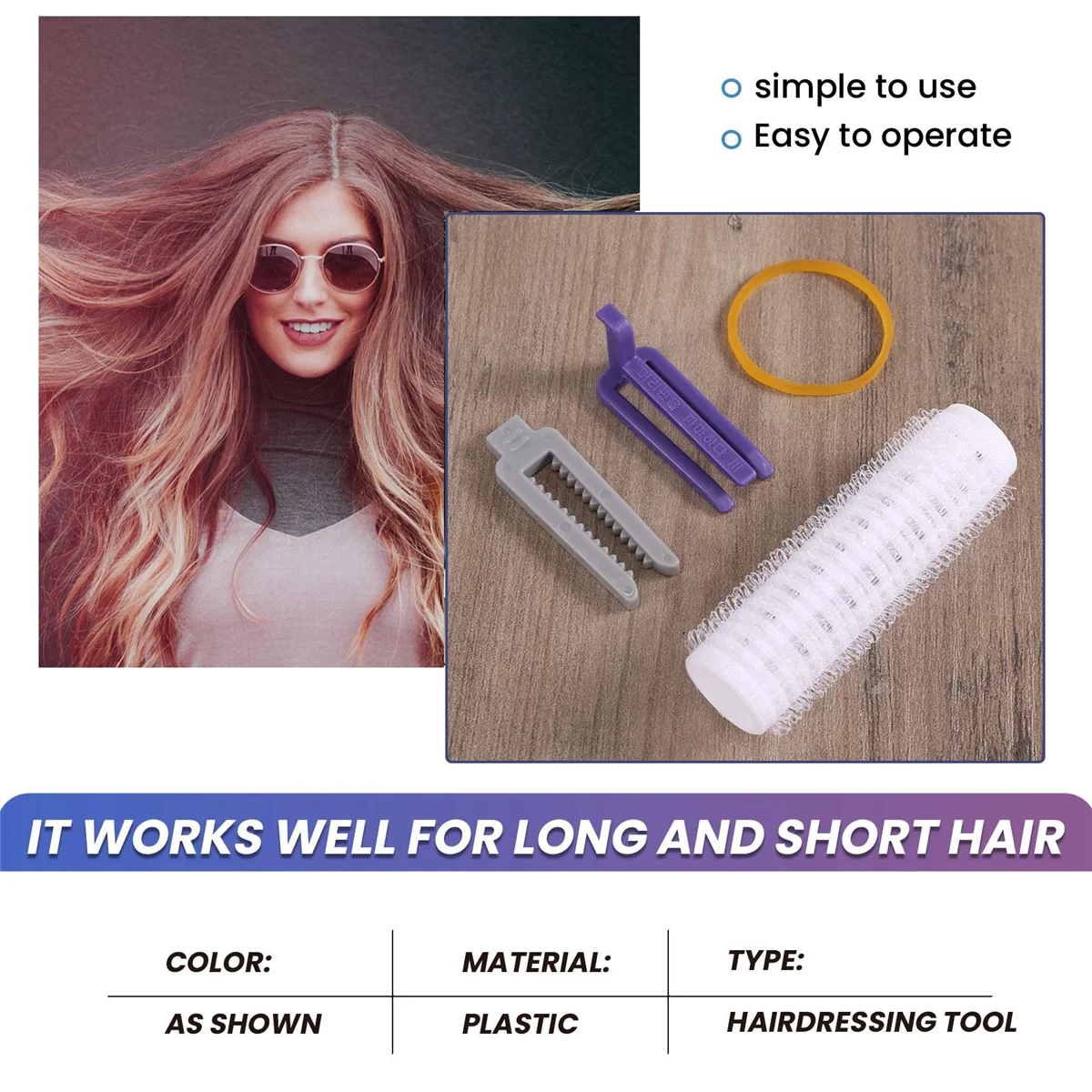 Sales! Small Size 24Pcs/Set Salon Nylon Hook & Loop Hair Rollers Set Hair Root Perm Rods Bars Curlers with Clips & Rubber Bands