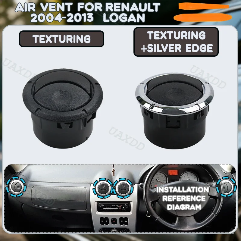 Car Ventilation Equipment Outlet AIR VENT For 2004‑2013 Renault Logan 2 Din Automotive A/C Air Conditioning Vent Grille Assembly