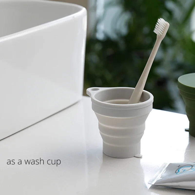 Collapsible Silicone Cup 180ml - Portable Travel Mug with Leak-Proof Lid, BPA-Free for Outdoor Camping/Coffee/Hiking 5