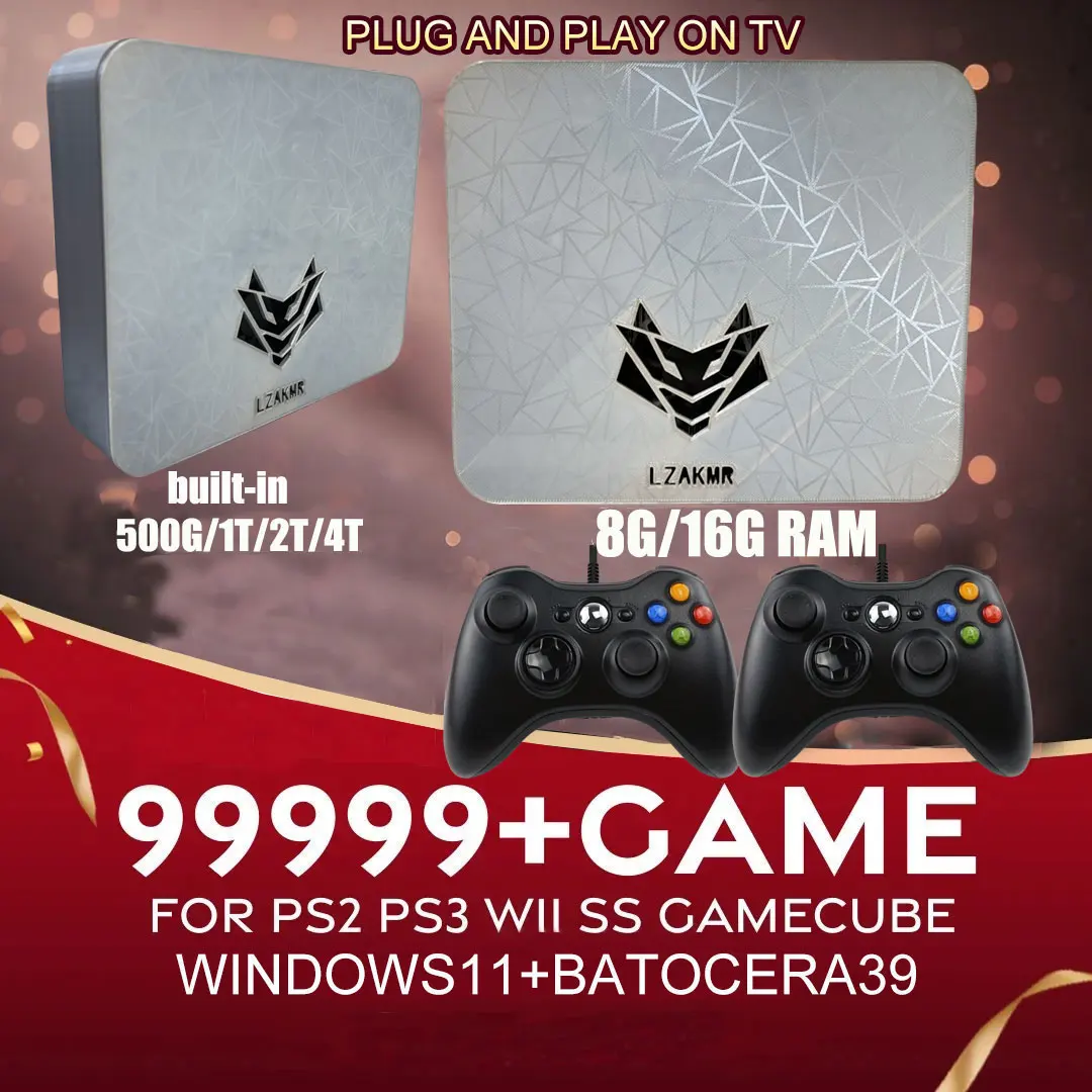 Ultimate Gaming Experience  AK1 Game Box Windows11 2T/4T Games System 8G/16G RAM with 70000+ Games for PS2/PS3/WII/SS/GAMECUBE