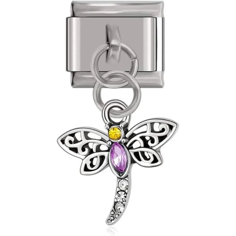 New Heart Star Moon Unicorn Flower Owl Butterfly Lightning Italian Charm Fit 9mm Bracelet Bangle Jewelry Making DJ048