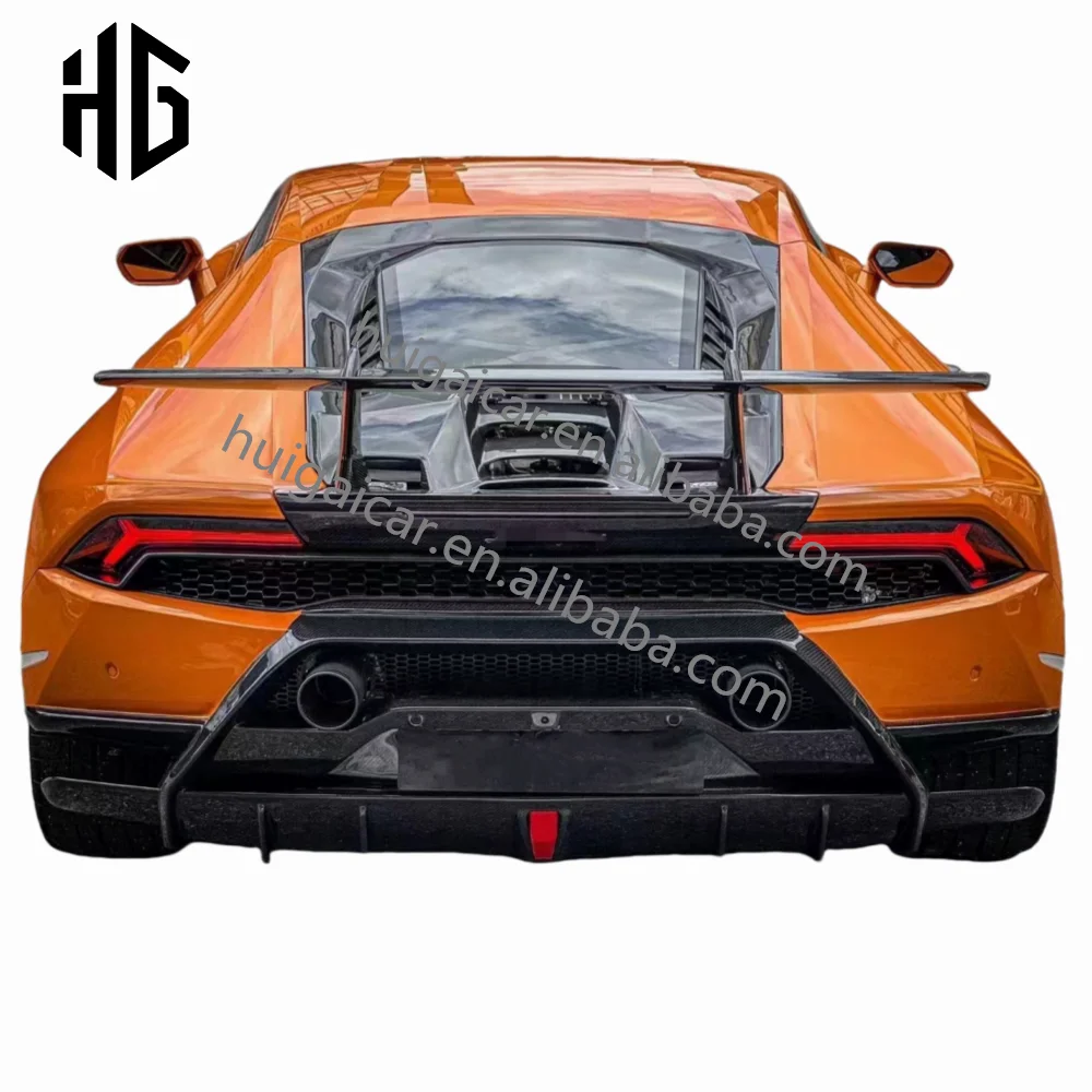 

LP610 LP580 Performante, задние спойлеры из углеродного волокна для Lambo Huracan LP610, конвертируемые в исполнечник крышки двигателя
