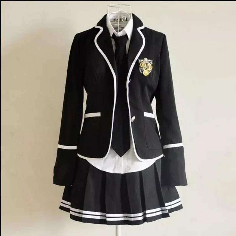 

British spring and autumn student uniform set Japanese sailor JK uniform skirt Korean high school boys and girls performance