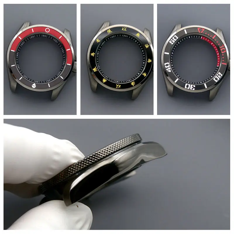 Mod Watch Case Gun Colour Fit NH34 NH36 NH35 7S 4R Automatic Movement SKX007 009 Men's Watch Replace With Steel 200M Waterproof