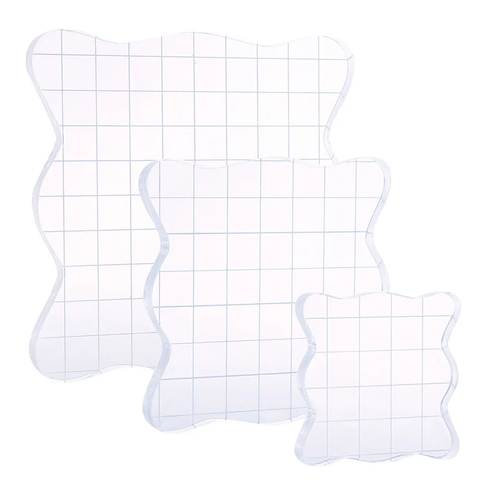 

Clear Acrylic Stamp Blocks Grid For Crafting Scrapbooking Journal Photo Album Diy Projects Stamp Blocks With Grid Crafting