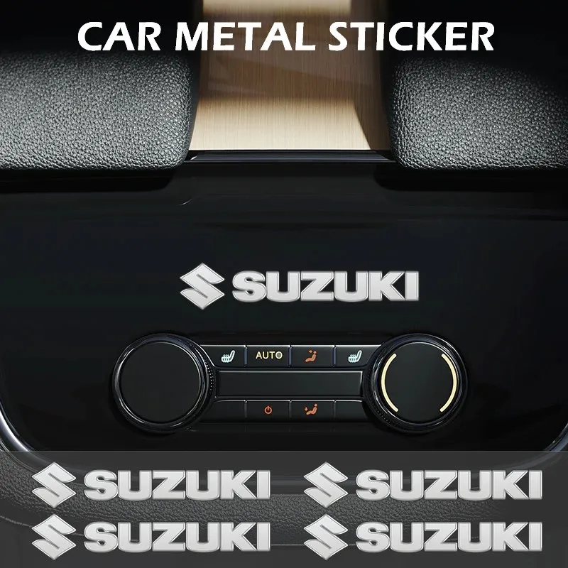 

1/2/5/10pcs Car Interior Dekoration Stickers Badges Metal Emblem Auto Styling for Suzuki Grand Vitara Sx4 Swift Alto Jimny