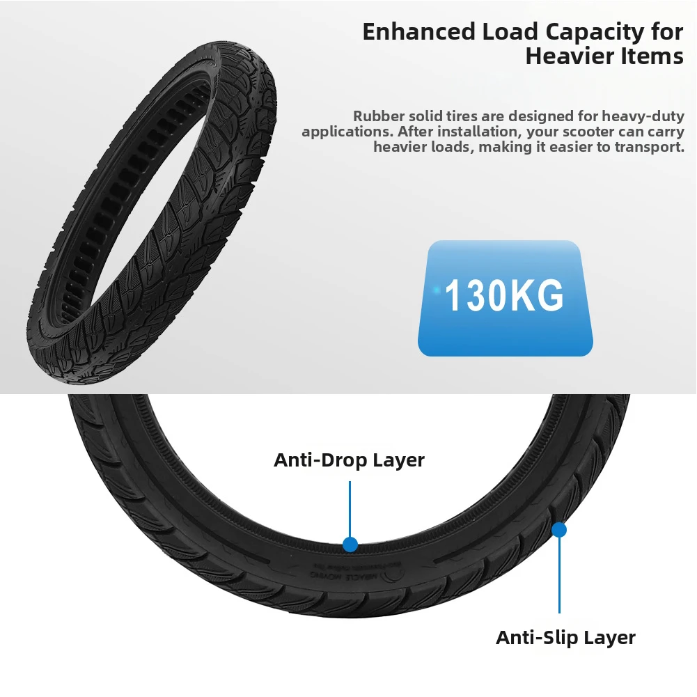 

Urban Commuting 14x2.125 Tire E-scooter Wheel Stylish Black Rubber Tire Puncture Resistant Wear Resistant Rubber