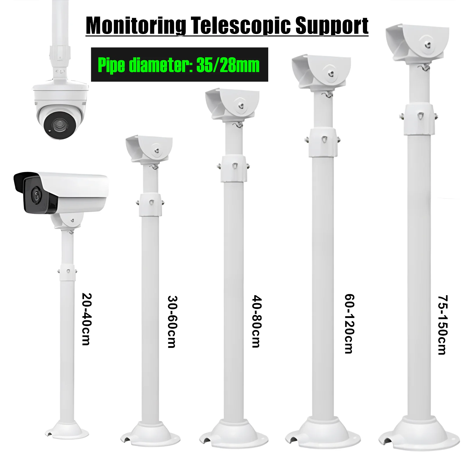 20-40cm 30-60cm 40-80cm 60-120cm Security CCTV Camera Stand Extension Monitoring Telescopic Bracket For Hikvision Dahua Camera