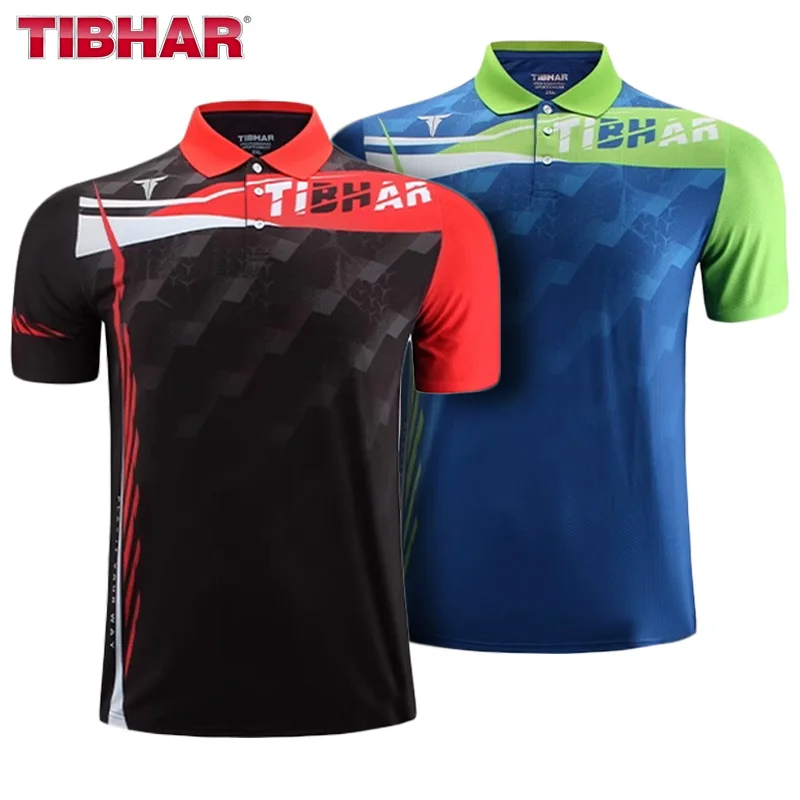 TIBHAR Table Tennis Shirt Professional Men Women Ping Pong Jersey Breathable Quick Dry Pingpong T-shirt Short Sleeve