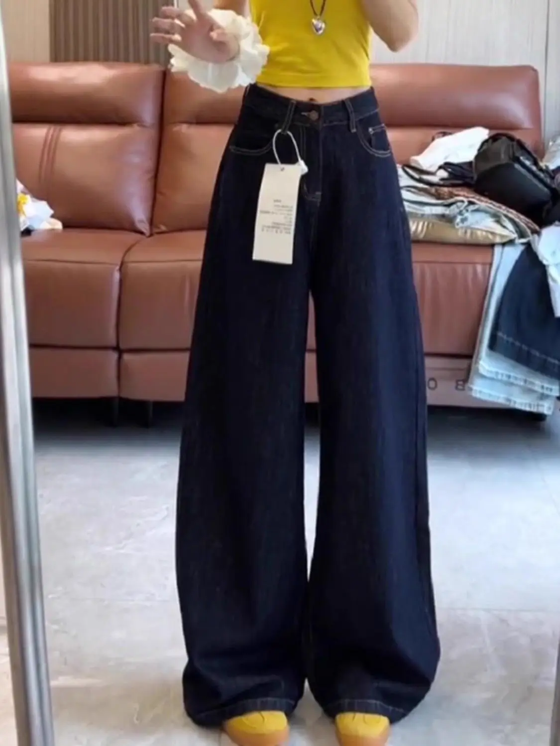 Jeans For Women Y2K Clothes Washed Worn Destroyed Torn Frayed Hem Female Denim Fashion Grunge Alternative Punk Rock Gothic Emo view 6