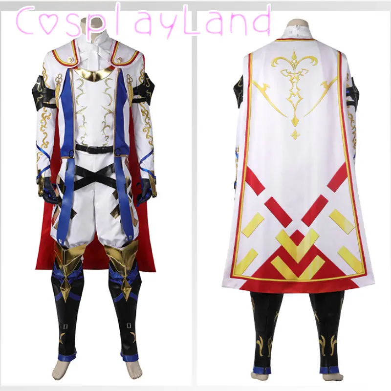 Game Emblem Engage Alear Cosplay Costume Role Player Full Set Outfit with Props Cape Halloween Carnival Adult Man Suit