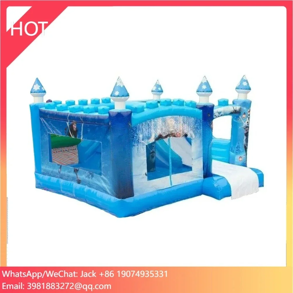 Anna's Ice Mountain Inflatable Bouncy Castle PVC and Tarpaulin Model With Blower Accessory for Outdoor Jumping Fun