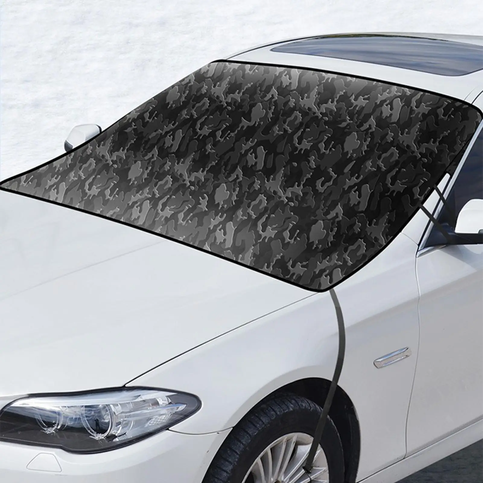 

Heavy-Duty Windproof Car Windshield Cover, Universal Oxford Fabric Sunshade & Ice Rain Protector for SUV Sedan Pickup Truck