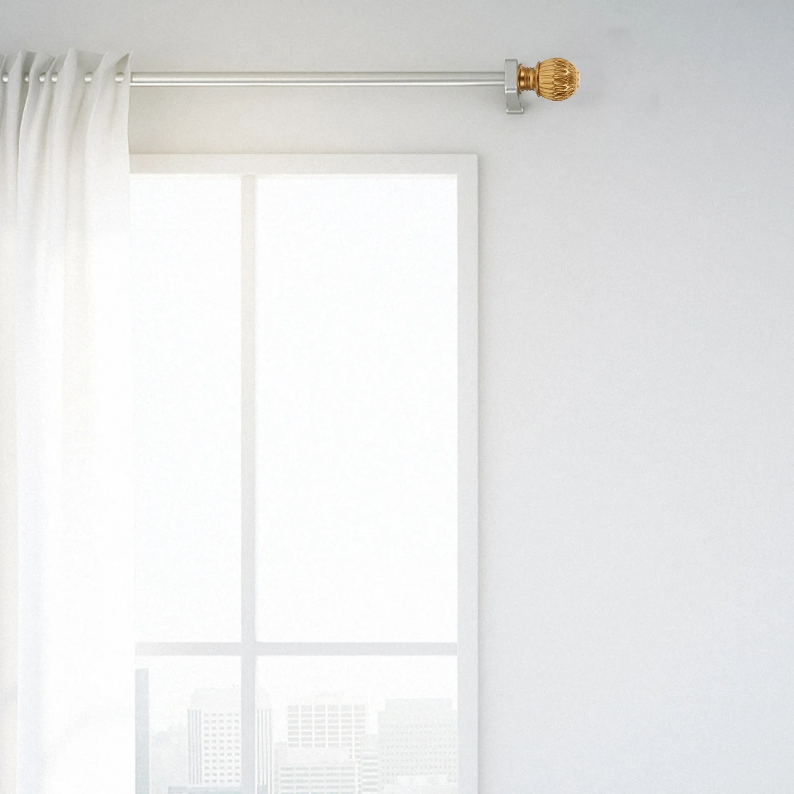 

4Pcs Curtain Rod Head Roman Rod End Decorative Accessories Creative Curtain Pole Final Stylish Home Decoration