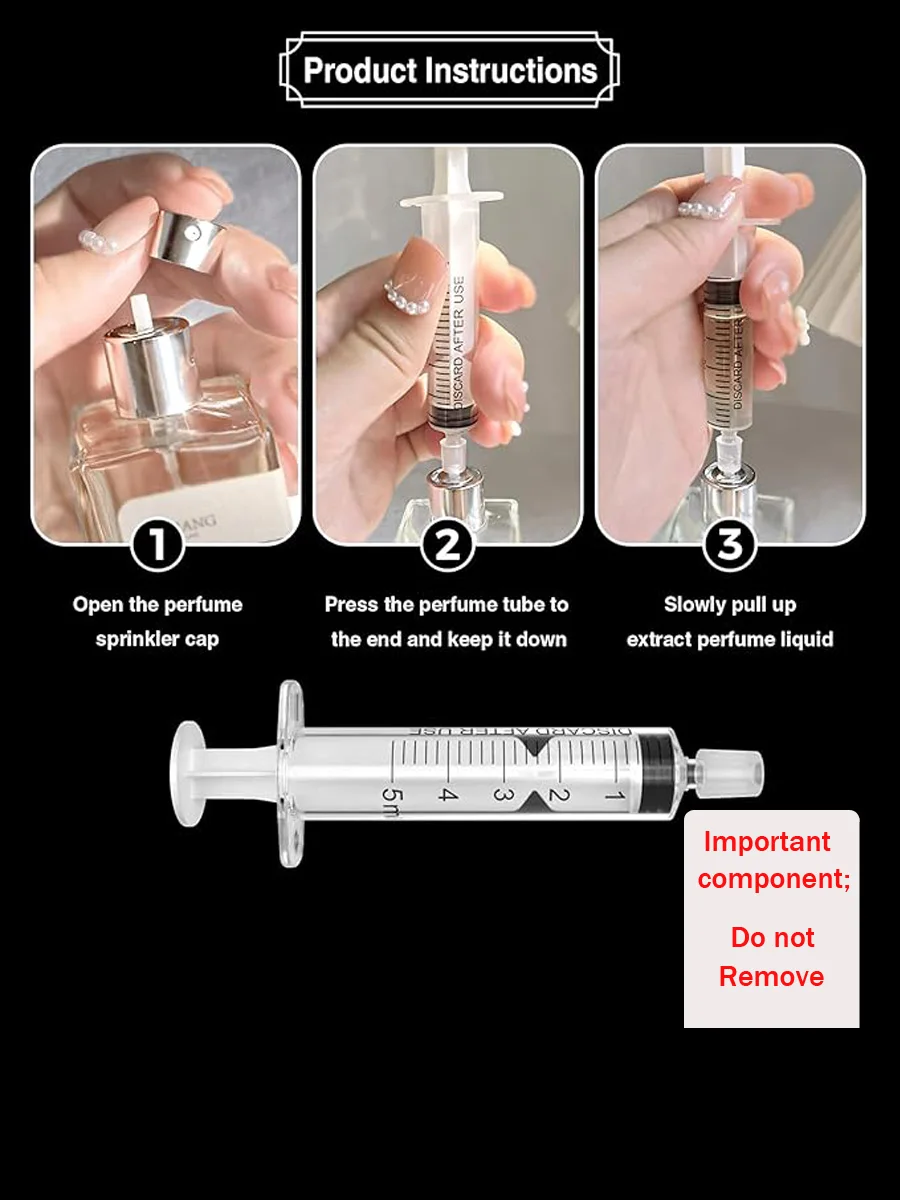 4/8Pcs Perfume Refill Tool Kit Plastic Perfume Syringe Extractor for Liquid Cologne Fragrance Sample Essential Oils Dispenser