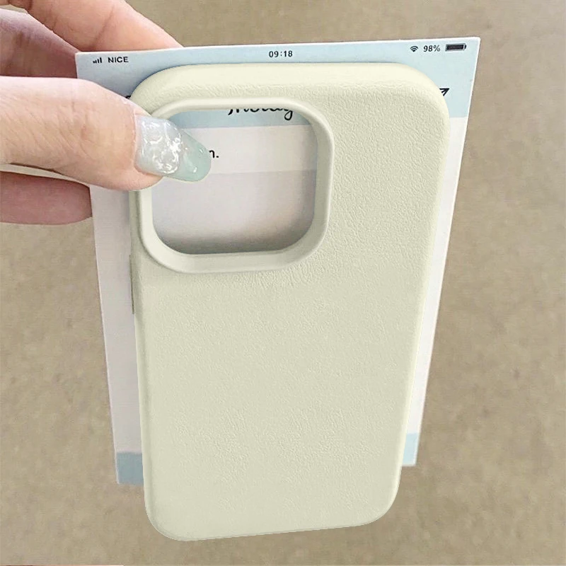 

Matte Leather Texture TPU Phone Case For iPhone 17 Air 16e 15 14 16 Pro Max 13 12 17 Pro 11 Solid Color Soft Silicone Back Cover