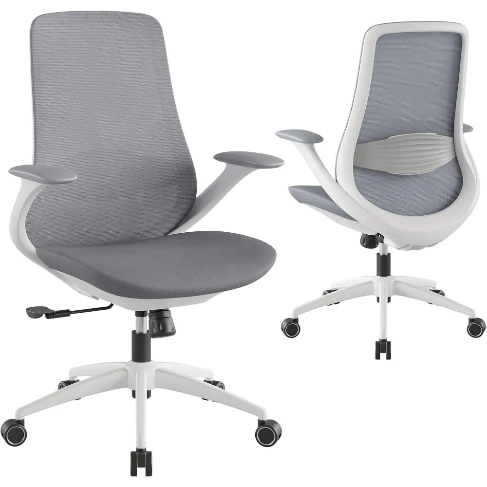 Executive Office Chair with Adjustable Arms Home Office Desk Chair with 3-Level Tilt Backrest and Swivel Rolling Compu