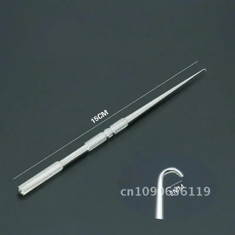 1pcs Surgical Wire Hook Stainless Steel Eyelid Tool Beauty Plastic Surgery Surgical Instrument sharp head pull hook