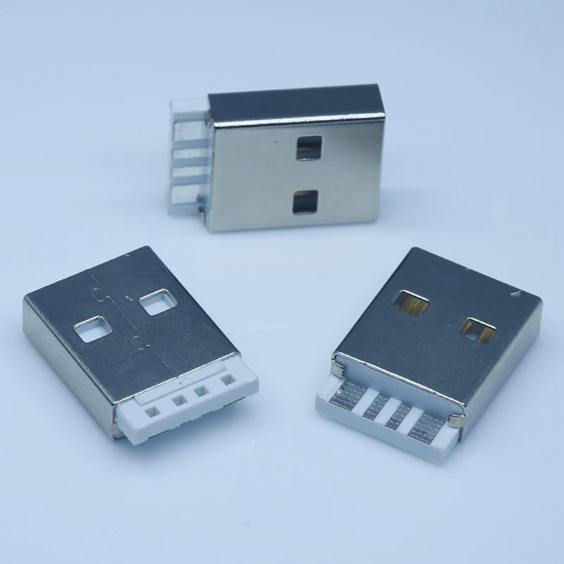 Rtxs231401 usb2.0a macho lac 5a cola branca de alta corrente tipo fio de solda médio e curto corpo macho 4p conector de cabo de dados