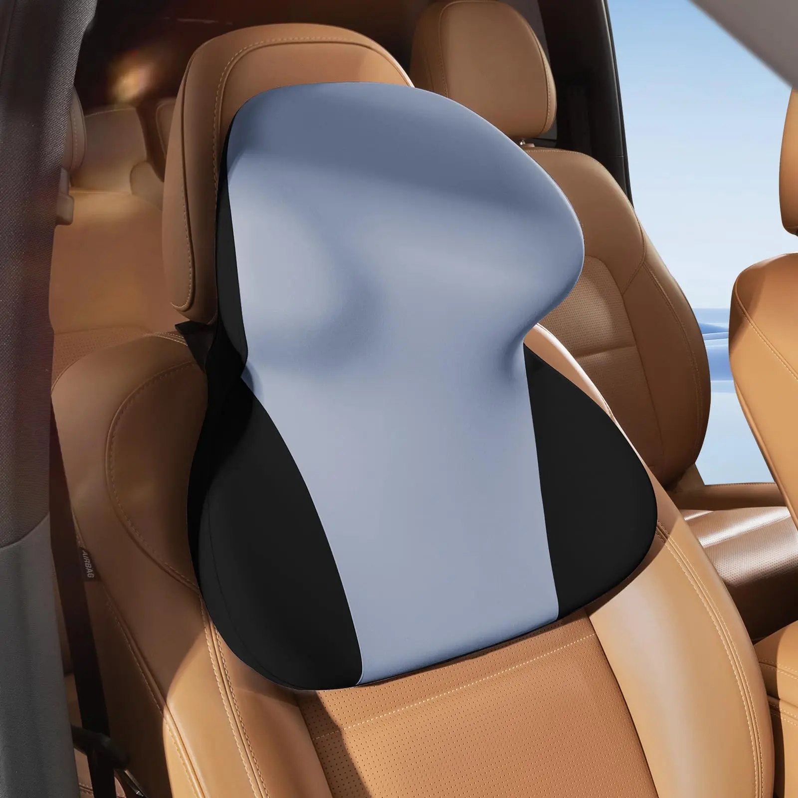 

Ergonomic Car Headrest Pillow With Memory Foam For Neck Shoulder Support Breathable Removable