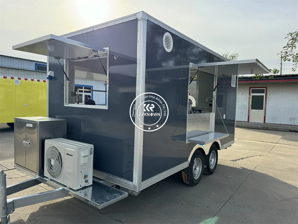 รถบรรทุกจัดเลี้ยง รถเข็นไอศกรีม รถบรรทุกอาหารจานด่วน ห้องครัวเคลื่อนที่ ตู้กาแฟ อุปกรณ์ครบครัน รถพ่วงอาหาร รถเข็นสุนัขร้อน