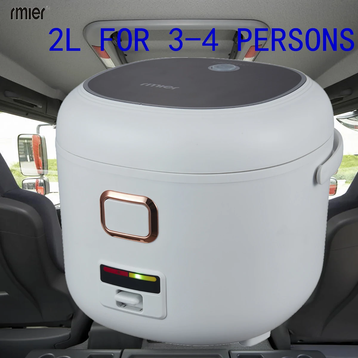 

Rice Cooker 2L 12V Car Truck Dual Use Multi-function Electric Home Appliance for Camping White Russian Menu