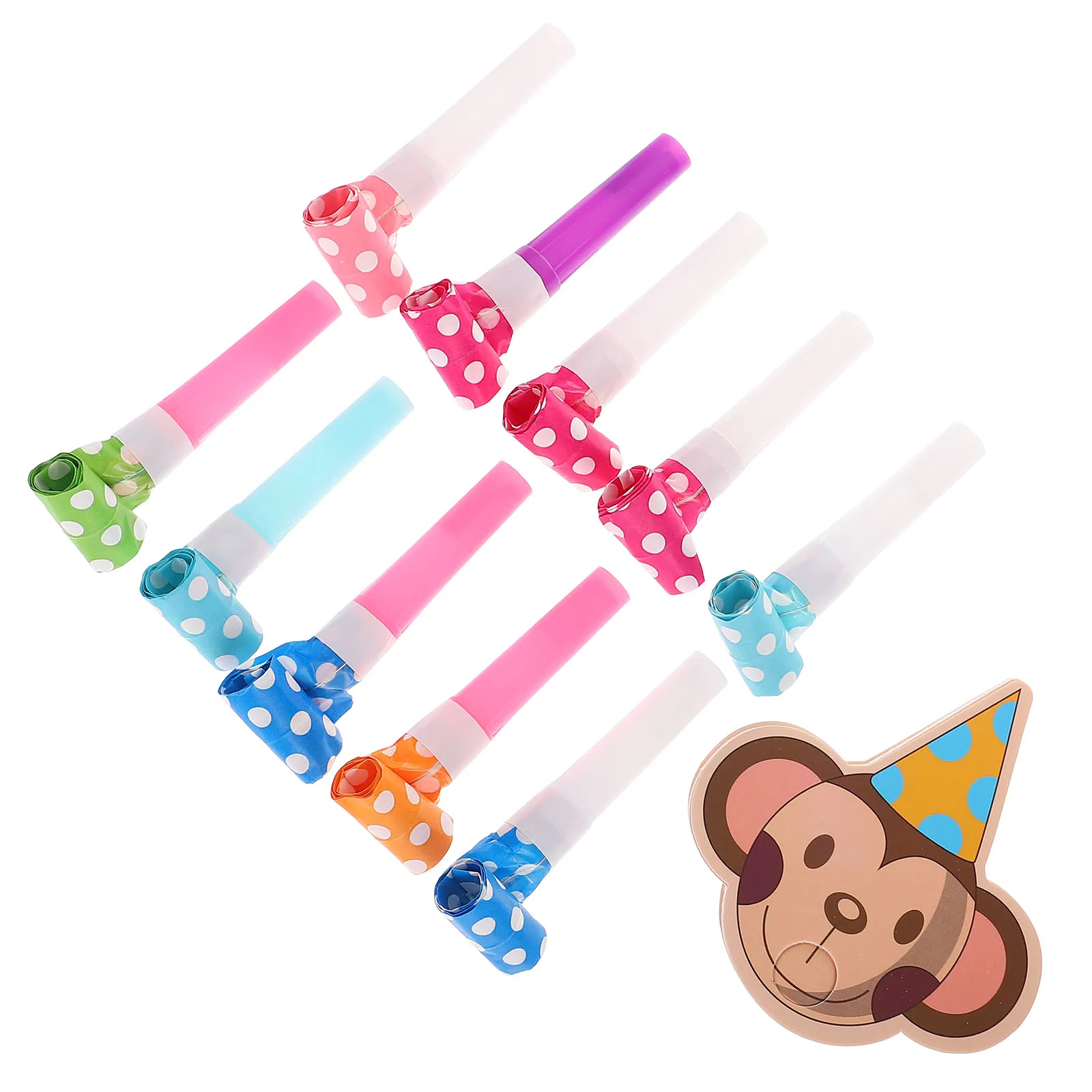 

10Sets Cartoon Whistles Party Blowouts Noisemakers Funny Birthday Blowouts Horns Noise Makers for Festival Celebration