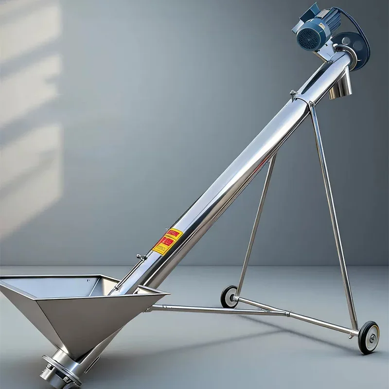 Stainless Steel Screw Conveyor Mobile Auger Feeder Grain Pellet Powder Spiral Elevator for Particle Material Transport