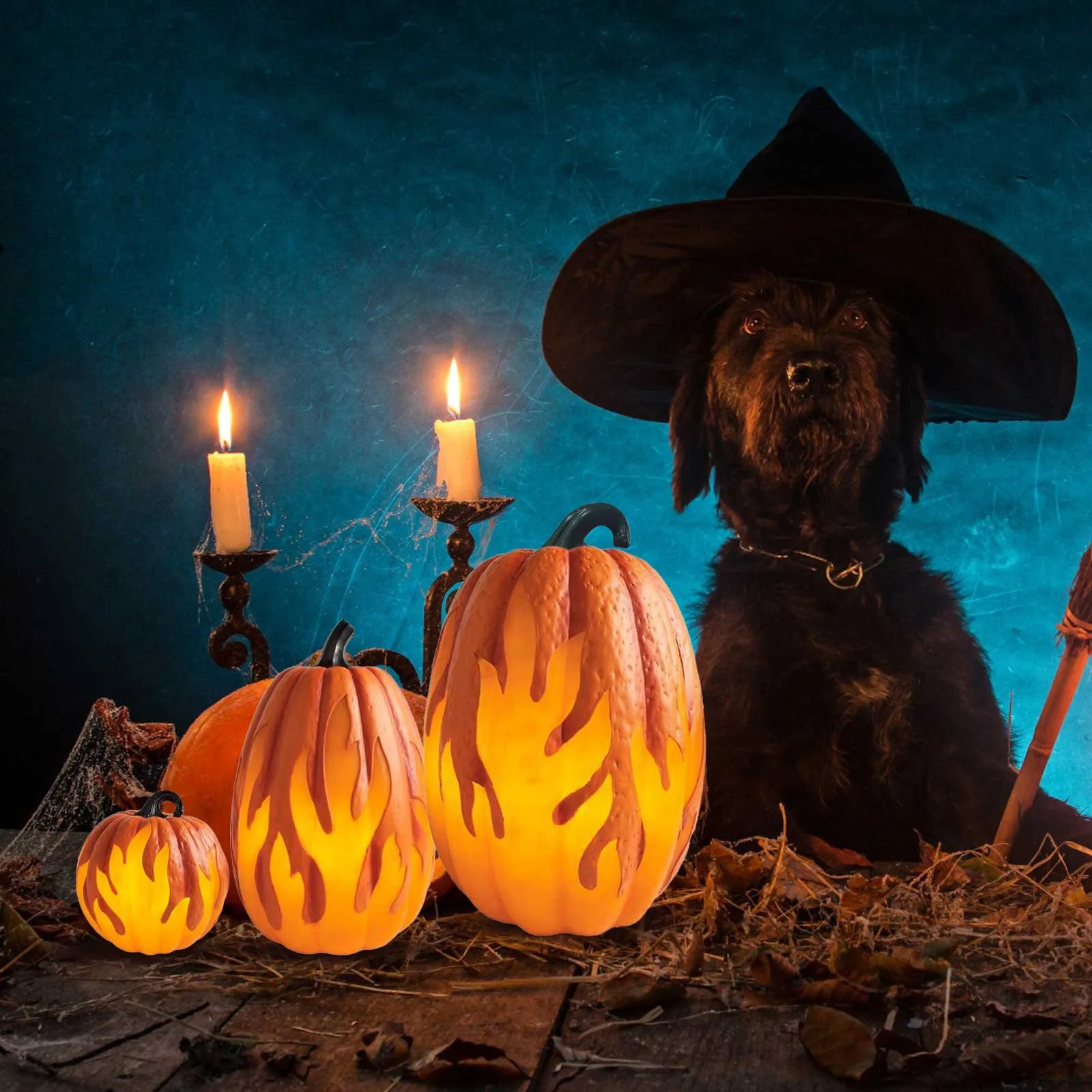 

Flame Lighted Pumpkins Halloween Pumpkin Battery Powered Flame Lighted Pumpkin Party For Glow in The Dark Party Stuff Birthday