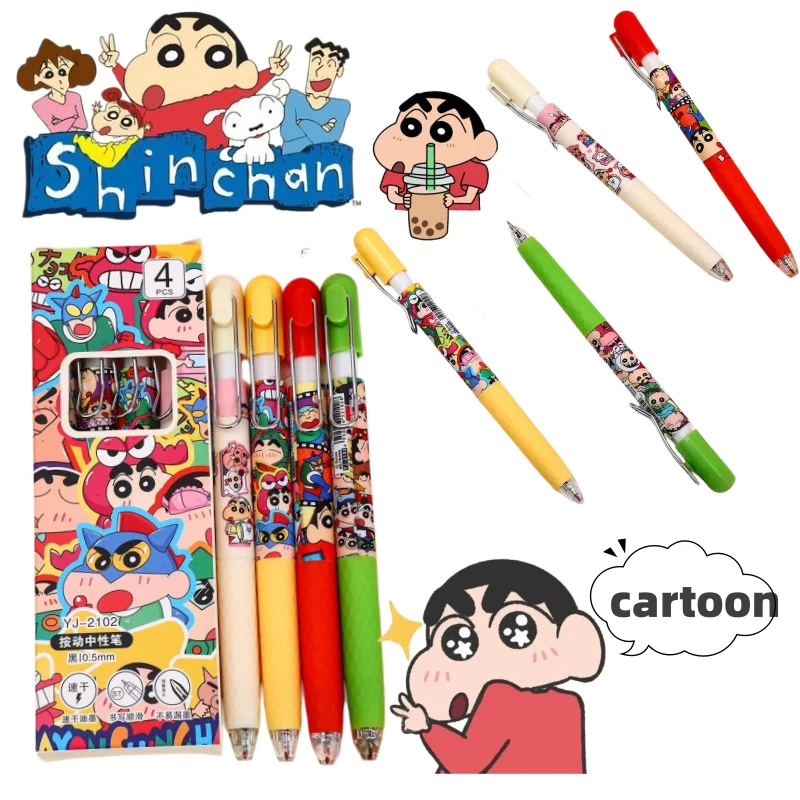 Crayon Shin-chan quick-dry pen new creative cute high-appearance, fashionable  portable student black pen for doing exercises