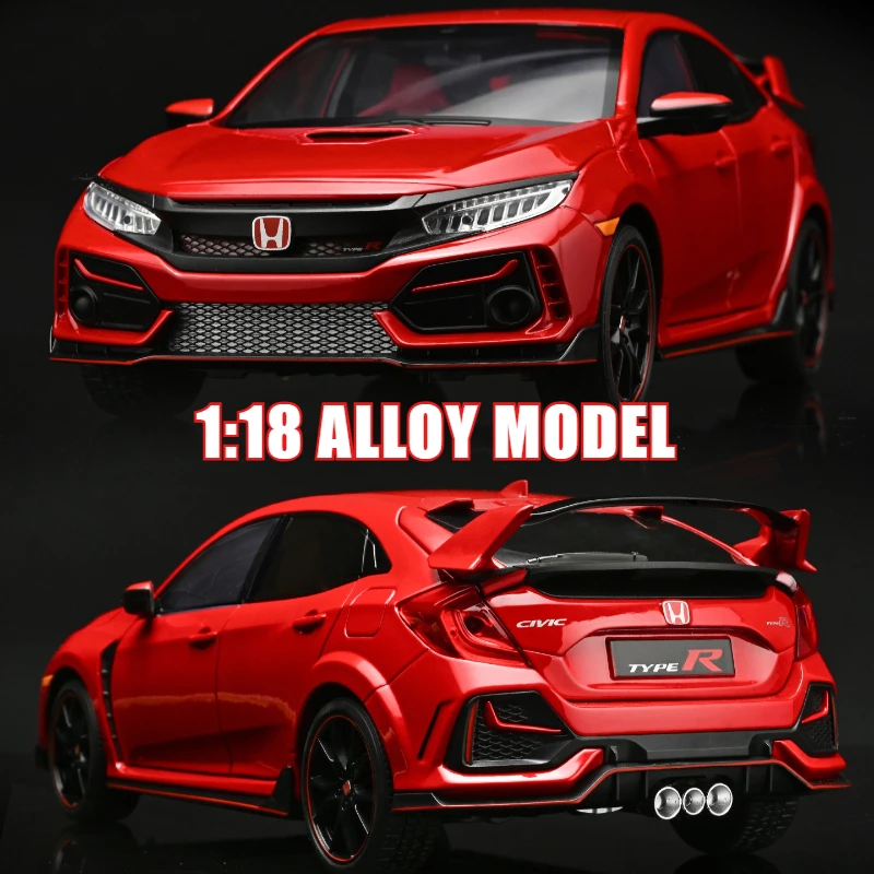 

1:18 Civic Type R Sports Car Alloy Diecast Toy Car Model Toy Collectibles Birthday Gift
