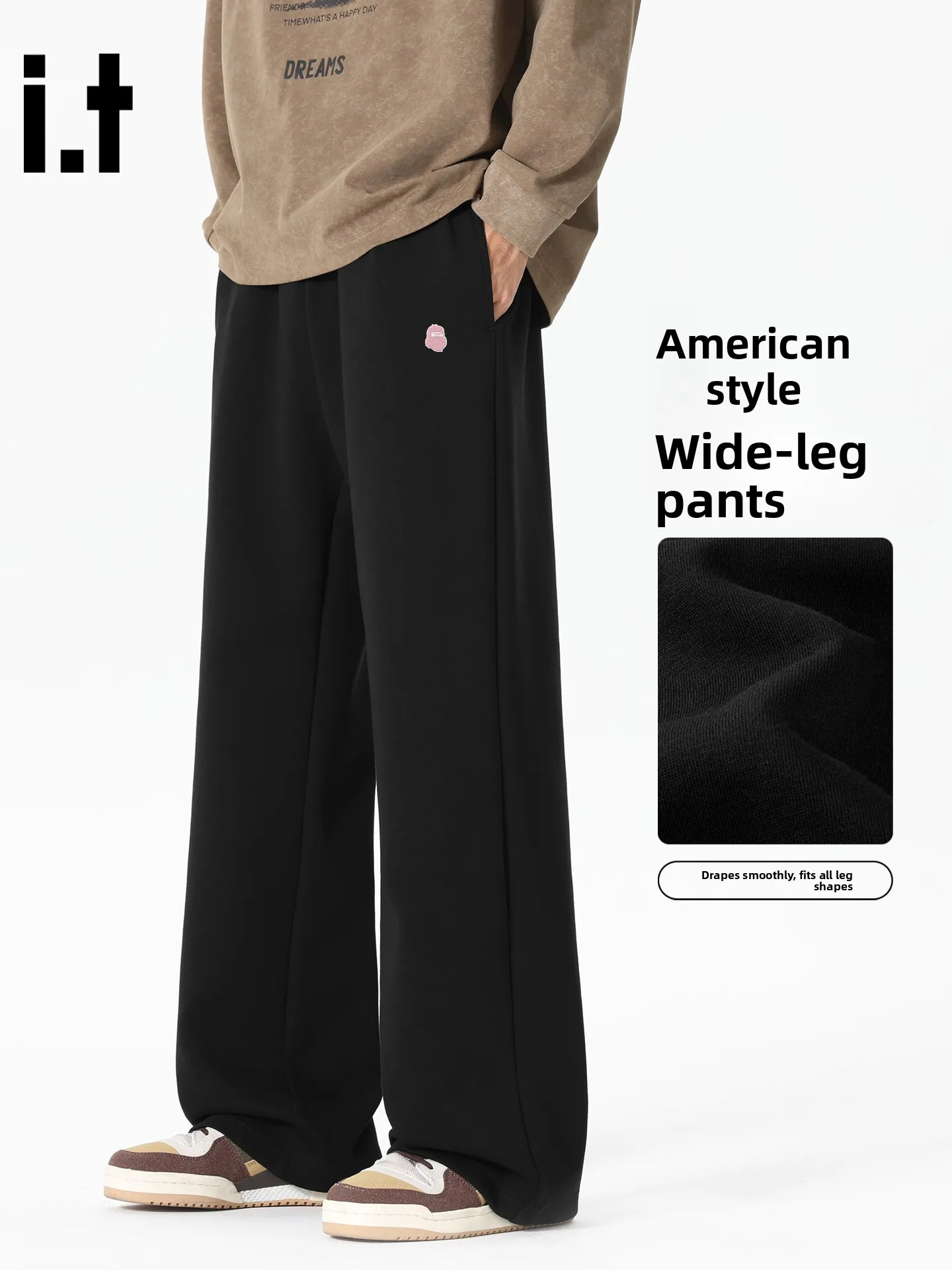 

Свободные повседневные брюки для мужчин, длинные, для фитнеса и бега, спортивная одежда FINGERCROXX, весенний сезон, дышащие, удобные, из полиэстера...