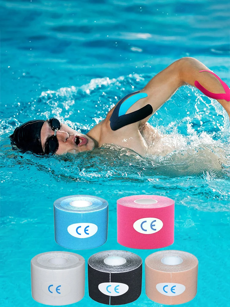 Sport Kinesio Tape Muskel Kinesiologie Elastische Knie Schmerzlinderung Dehnung Patch Sportliche Erholung Aufkleber Fitness Bandagen