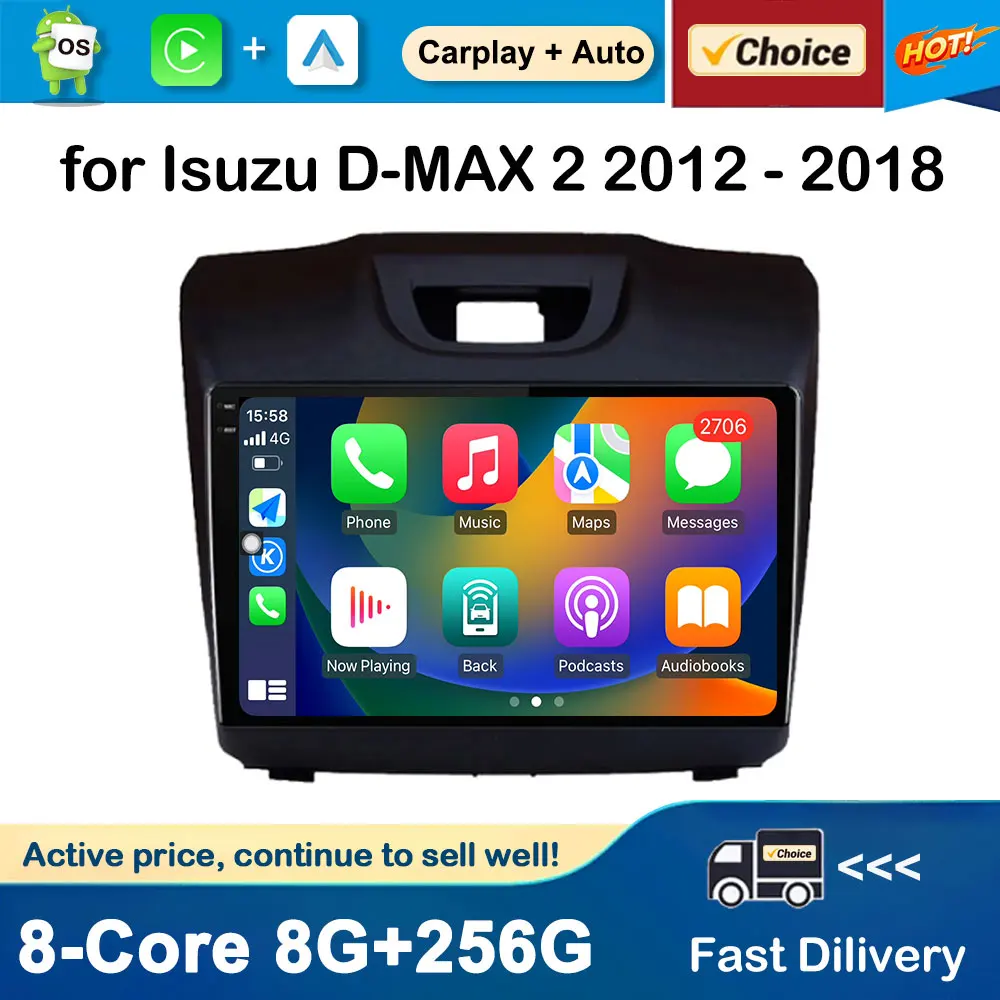 

9 inch Car Multimedia Radio Video Player for Isuzu D-MAX 2 2012 - 2018 DSP Stereo GPS Navi Android OS Bluetooth Auto Accessories