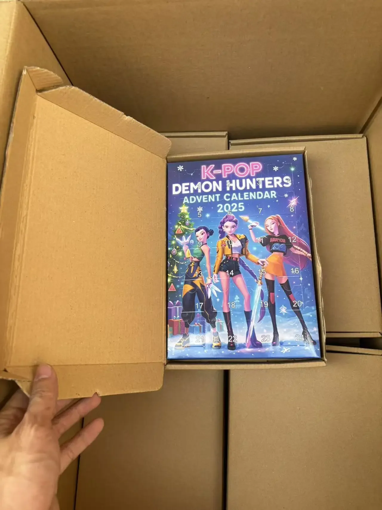 New Christmas K-pop Demon Hunting 24pc Advent Calendar Surprise Blind Boxes For Halloween Mystery Box Gifts Toys