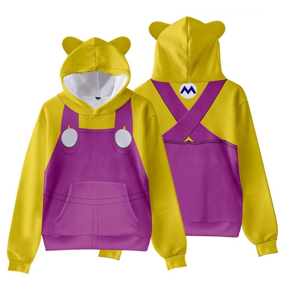 Toad Cosplay Donkey Costume Peach Cosplay Hoodie Men Women 3D Printed Hooded Sweatshirt Casual Pullover