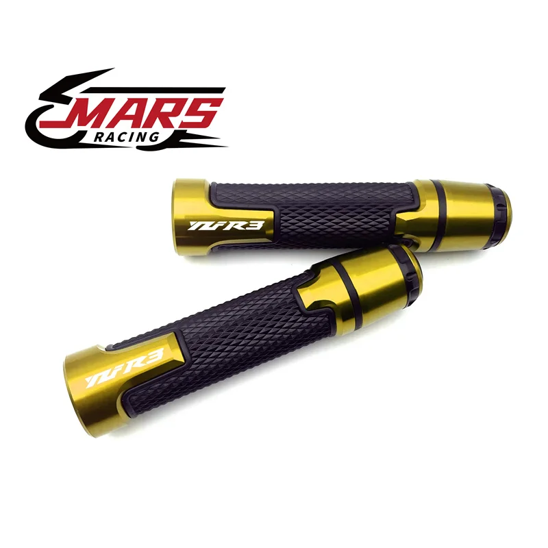 Empuñaduras de goma para manillar de motocicleta, accesorio para YAMAHA YZF-R3 YZF R3 2018-2021 2022 +, 22mm, logotipo YZFR3