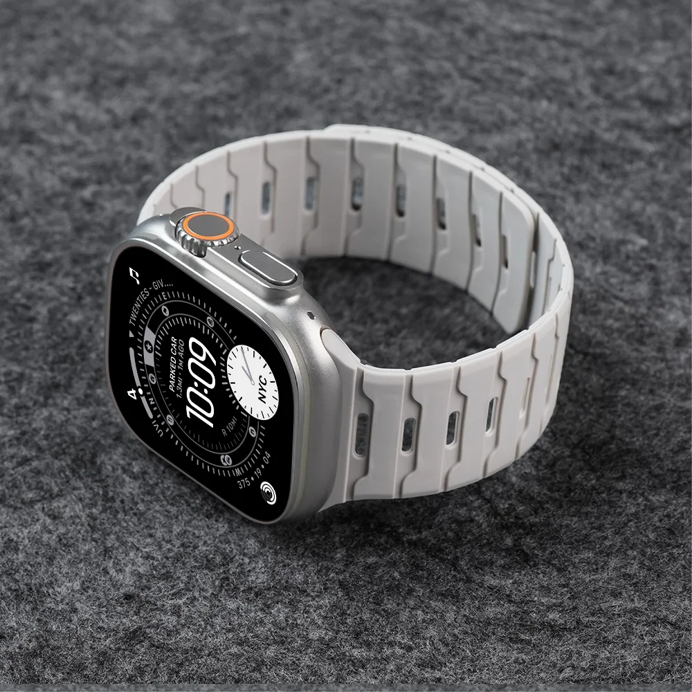 

Магнитный силикон для Apple Watch Ultra 3 Band 40 мм 44 мм 46 мм 45 мм 49 мм 42 мм 41 мм correas para браслет iWatch 11 10 SE 9 8 7 6