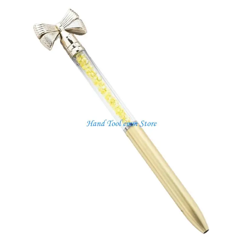 

H37F 5Pcs Crystal Bead Ballpoint Pen Bow Ballpoint Pen Pen Smooth to Write