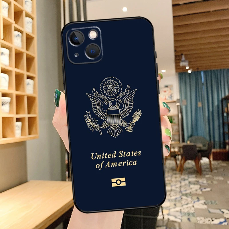 America USA Flag Cover For iPhone 14 15 16 Pro Max XS XR X Case For iPhone 11 12 13 Pro Max Mini Plus