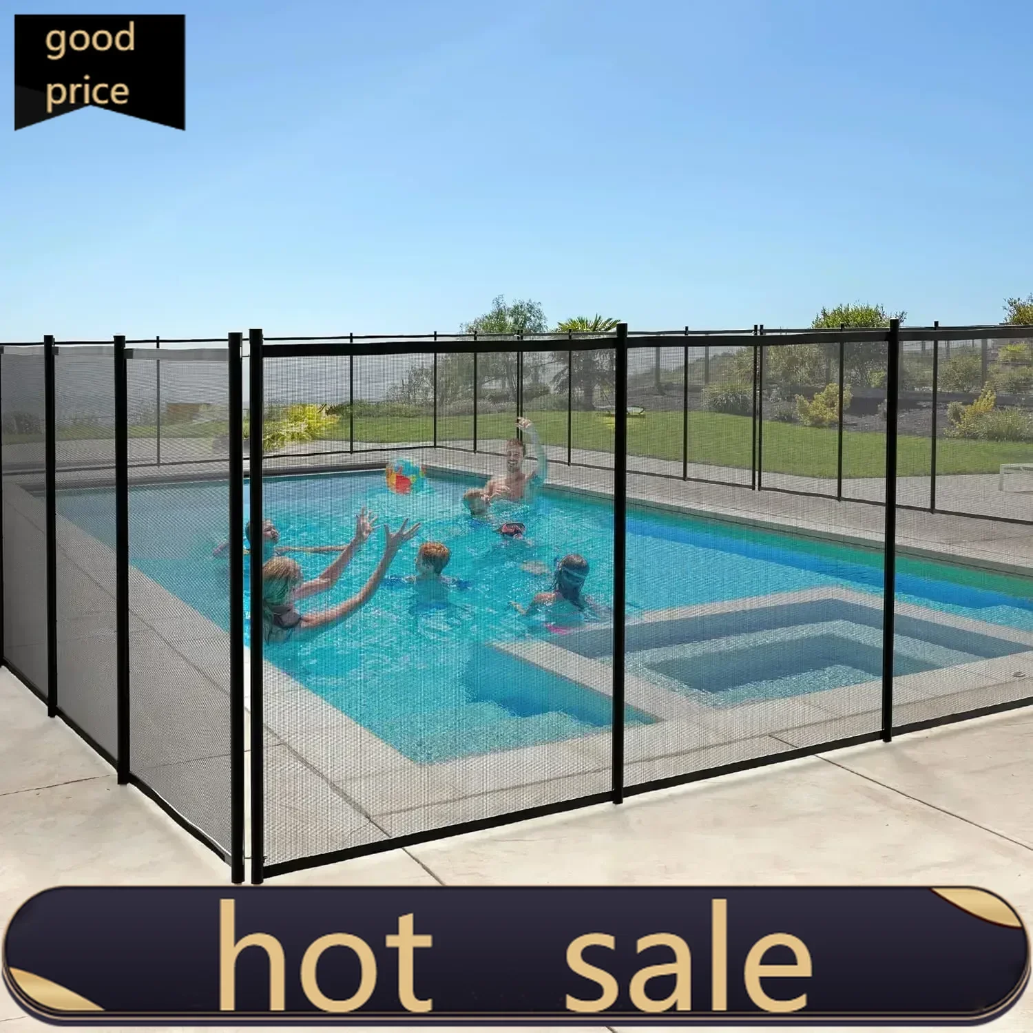 Valla de seguridad para piscinas elevadas, 4 x 72 pies, malla de seguridad para piscinas al aire libre, patio trasero y jardín, la más vendida