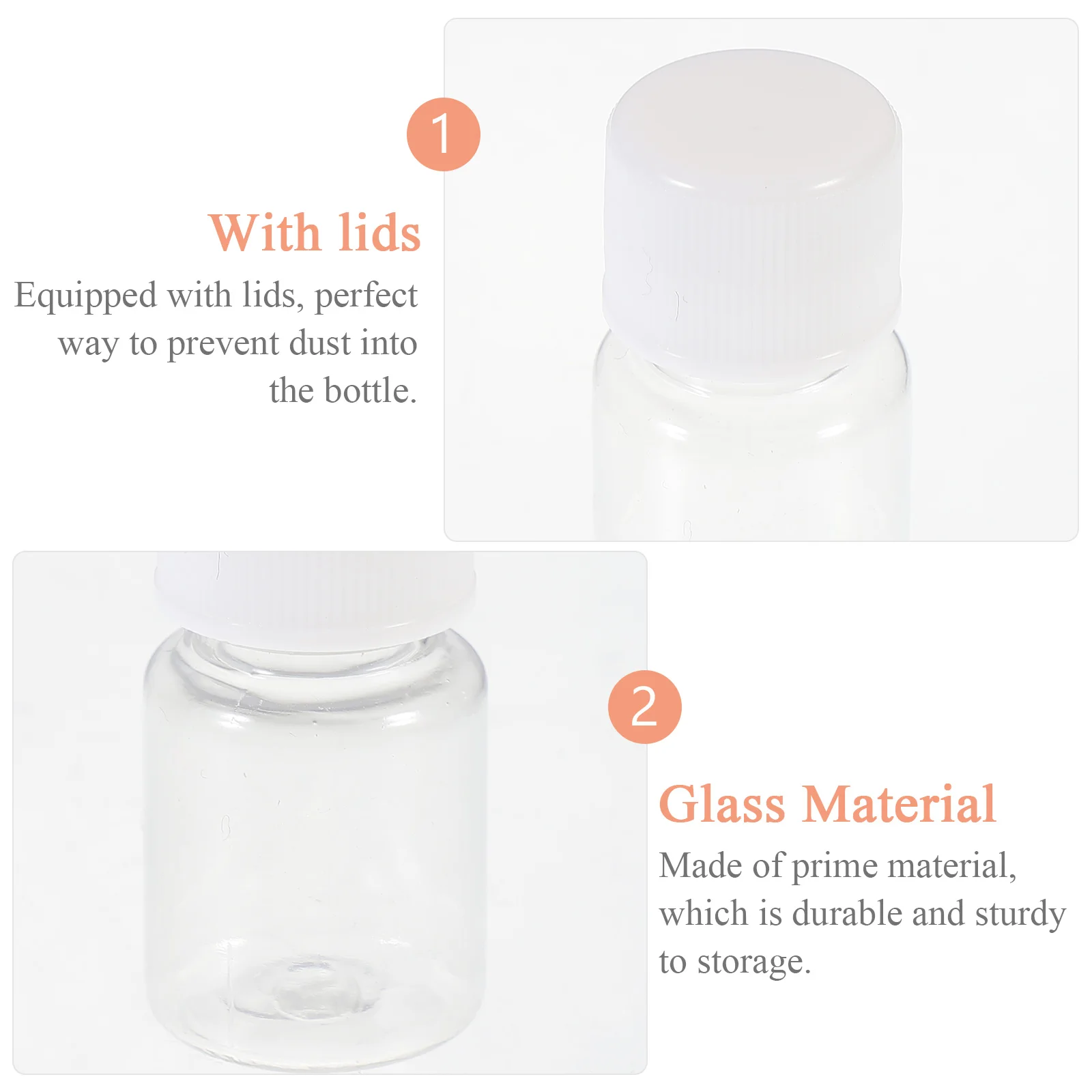 

30pcs Plastic Reagent Bottles 5Ml Lab Sample Sealing Storage Bottles Leakproof For Laboratory Industrial Use