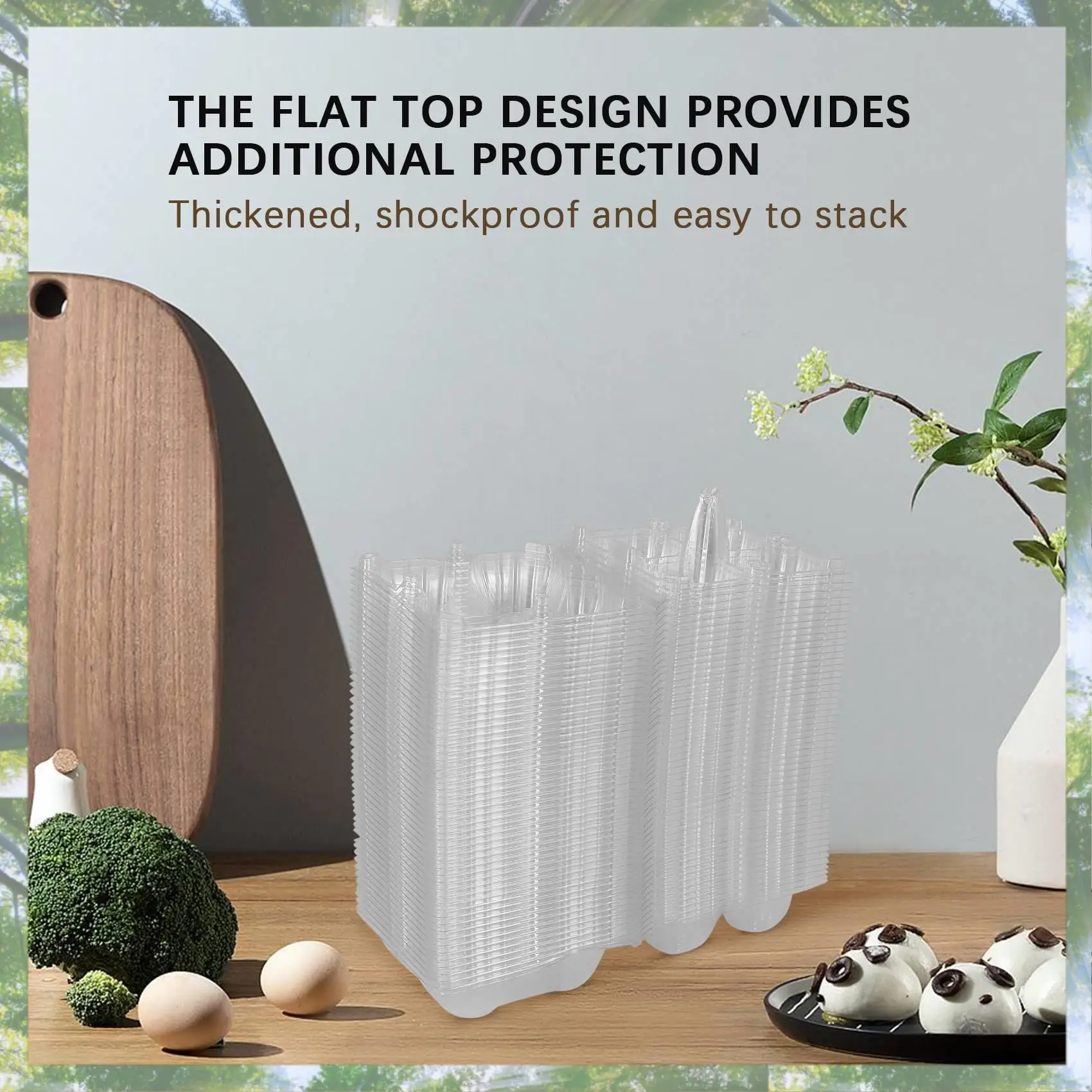 

Премиум-50 шт. пластиковые коробки для яиц, объемный прозрачный держатель для подноса для куриных яиц для семейной пастбы, куриной фермы, бизнес-маркет-4 сетки