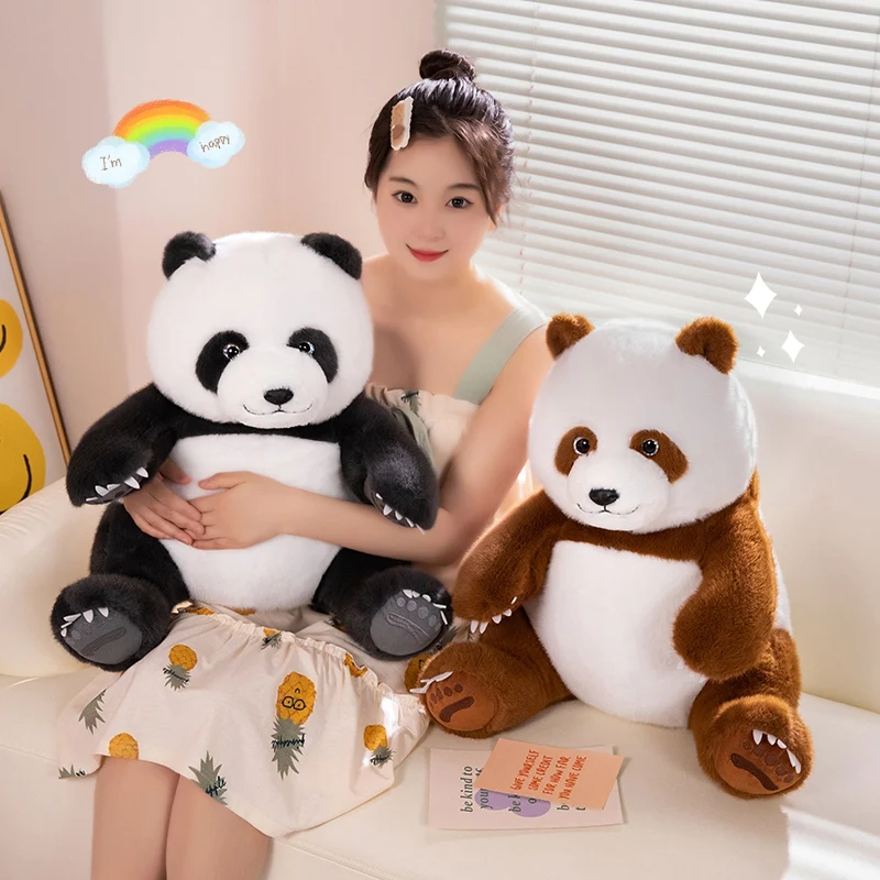 

30/40/50cm Cartoon Fatty Round Giant Panda Fubao Qizai Plush Toy Kawaii Stuffed Animals Brown Bear Soft Hug Pillow for Kids Gift