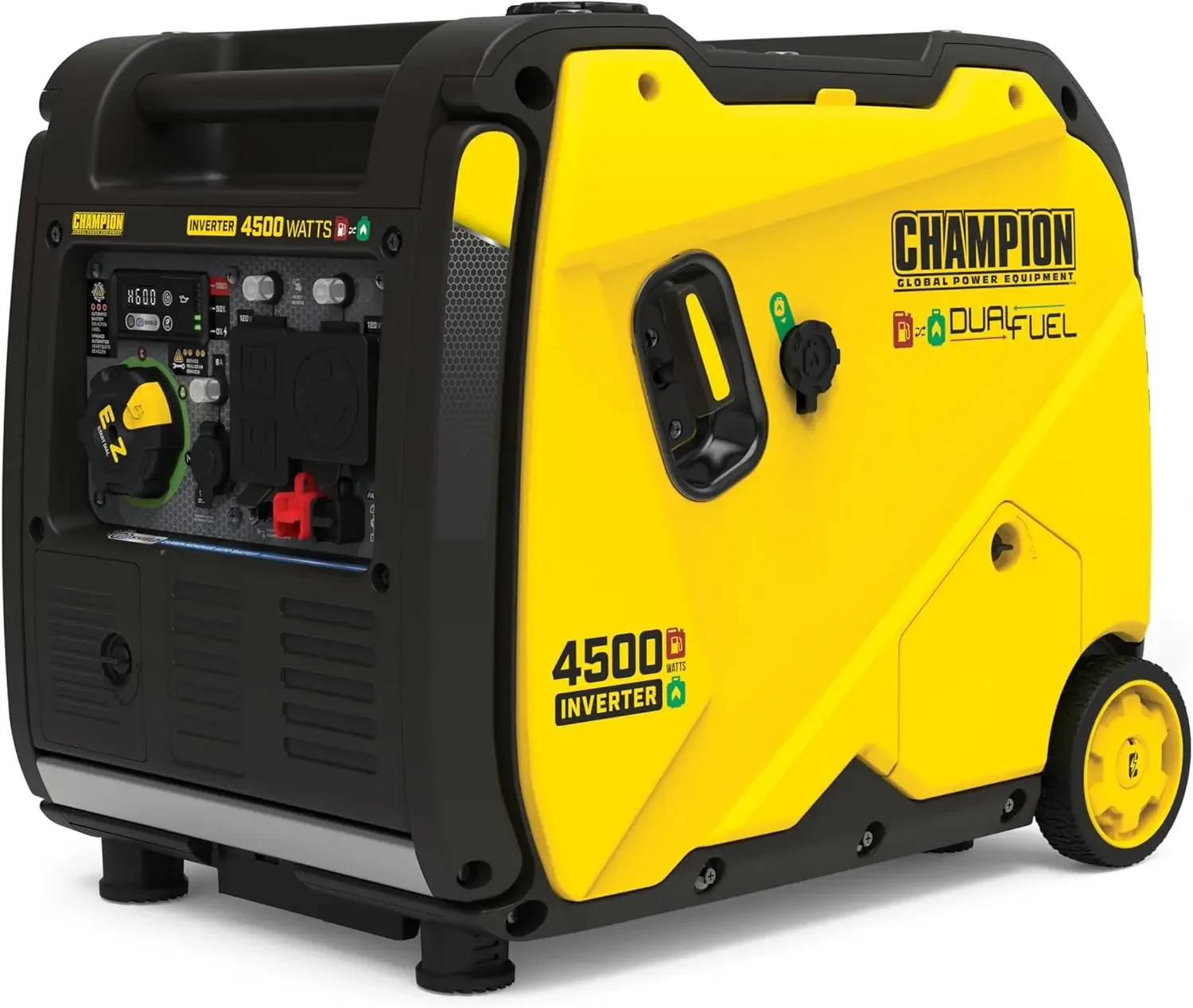 Equipment 4500-Watt Electric Start Dual Fuel RV Ready Portable Inverter Generator with Quiet Technology and CO Sh