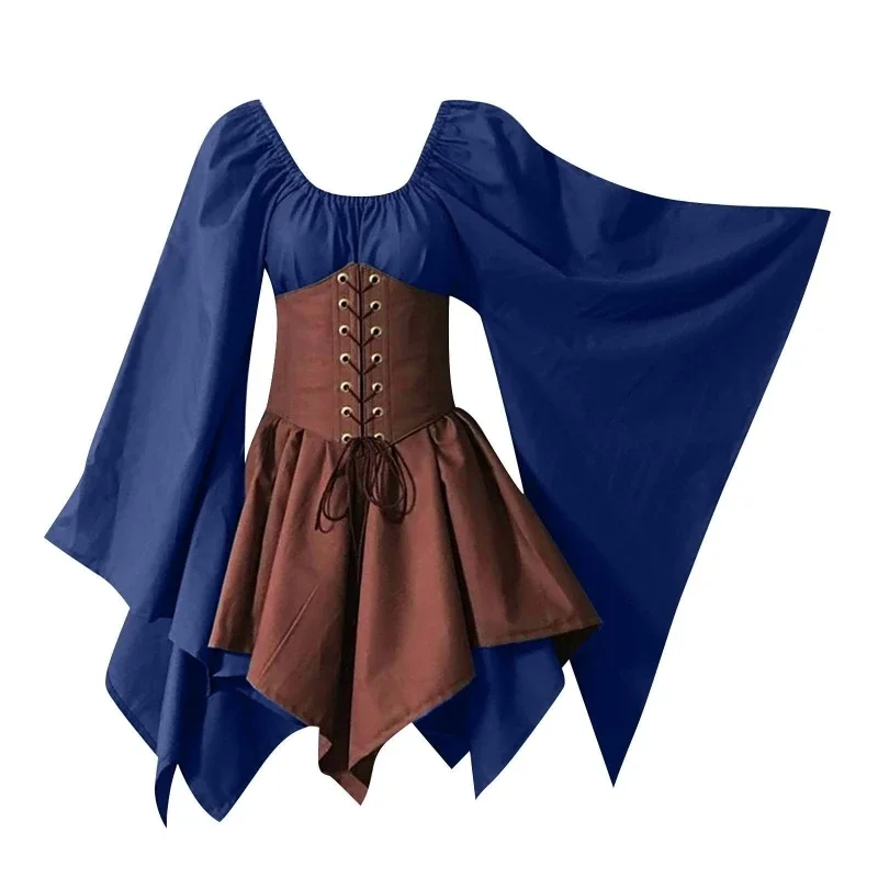 

Explosive Popular Cosplay Prom Long-sleeved High-waisted Irregular Female Literature Retro Halloween Dress Cosplay Costume