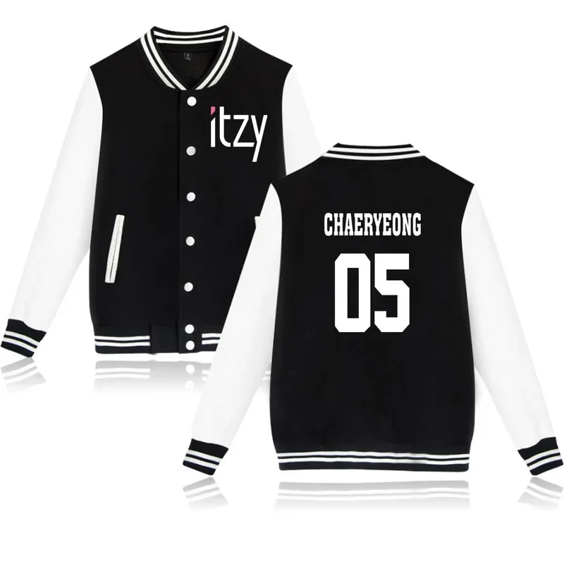 K-pop álbum hoodies para mulheres, moletom, jaqueta bomber, roupas de beisebol, chaeryeong, yuna, ryujin, lia yeji, álbum, k-pop