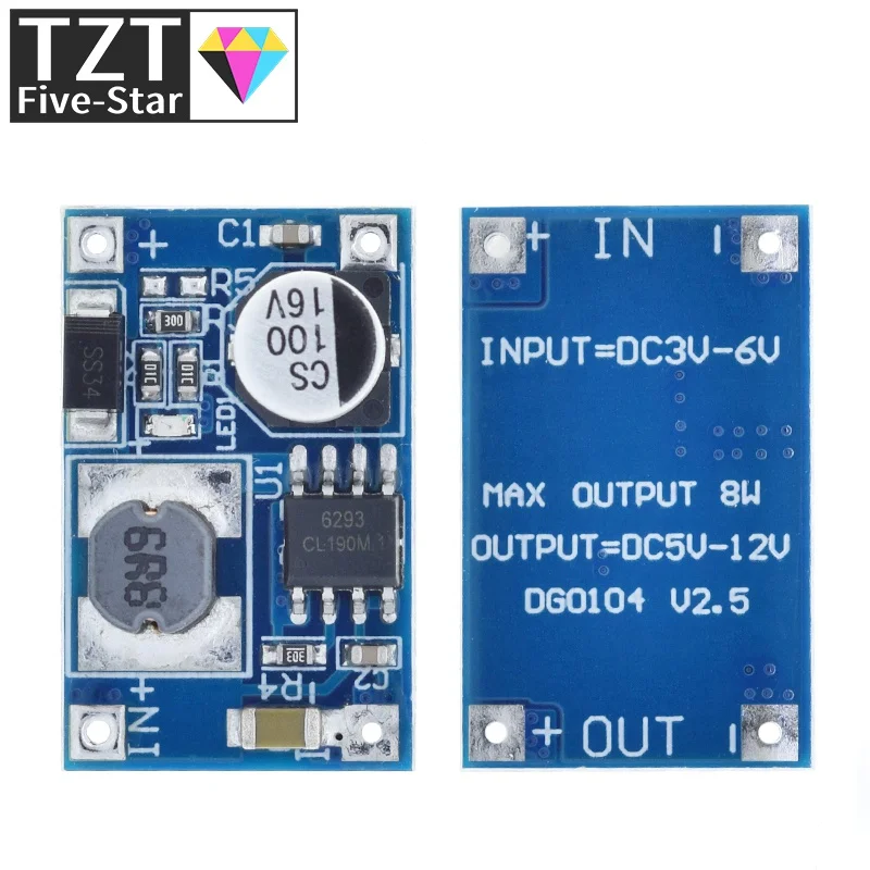 8W USB Input DC-DC 3V-6V to 12V  3A Converter Step Up Module Power Supply Boost Module 3.7v lithium battery USB charger Board